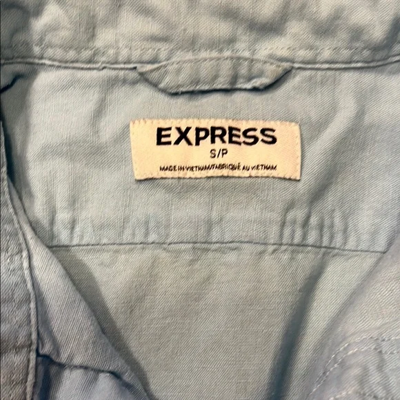 Express Men's  Light Blue Shirt Size Small - Picture 9 of 11